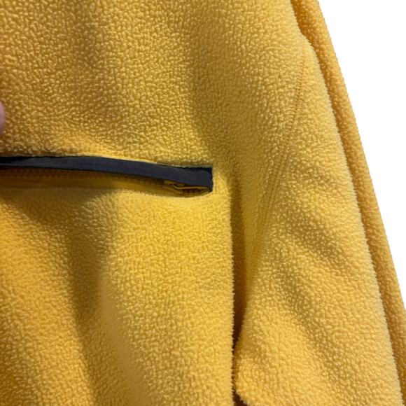 Y2K 90s Vint OLD NAVY Yellow Fleece quarter Zip pullover, Men’s/Unisex - Picture 3 of 13